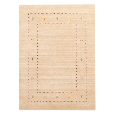 Kashkuli Gabbeh Tan Rug 4'1" x 5'8"