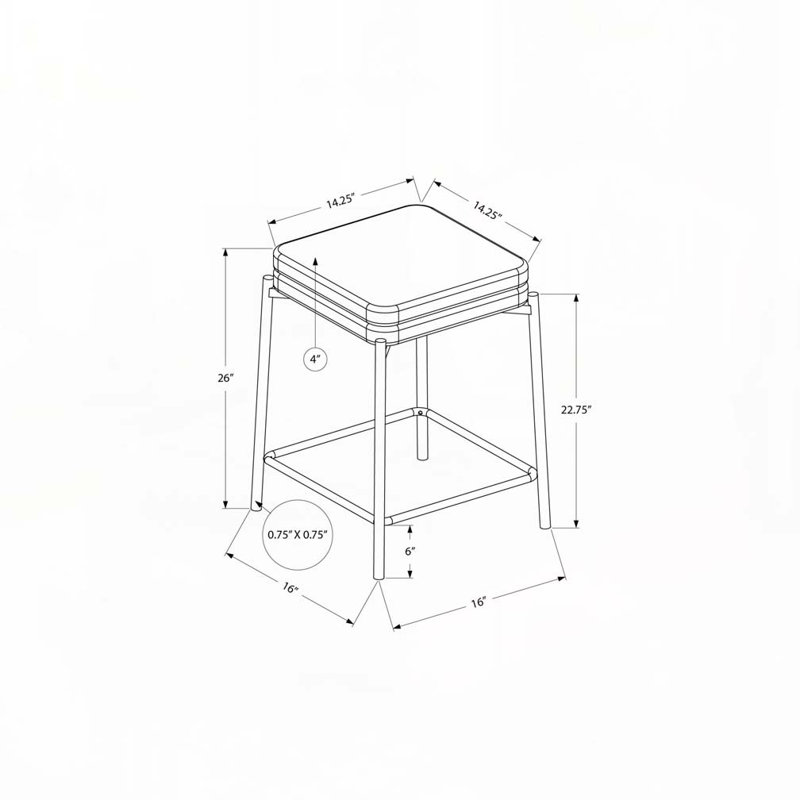 Tabouret de bar, hauteur de comptoir, ensemble de 2,