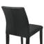Chaises de salle à manger rembourrées en cuir pleine fleur à dossier plein noir - Ensemble de 2-125262689