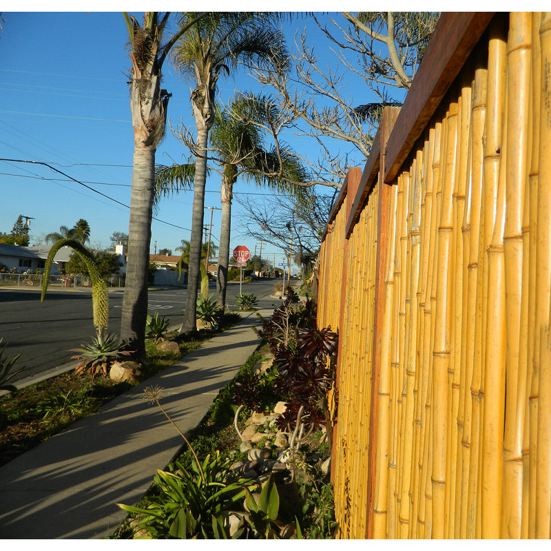Natural Bamboo 4' x 8' Decorative Fence Panel