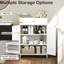 Rangement autoportant pour salle de bain avec armoire de rangement 2 portes-1847777083
