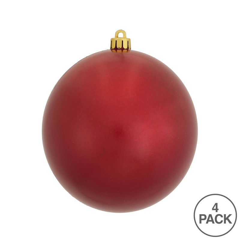 Décoration de boule décorative des Fêtes, 4.75", Rouge