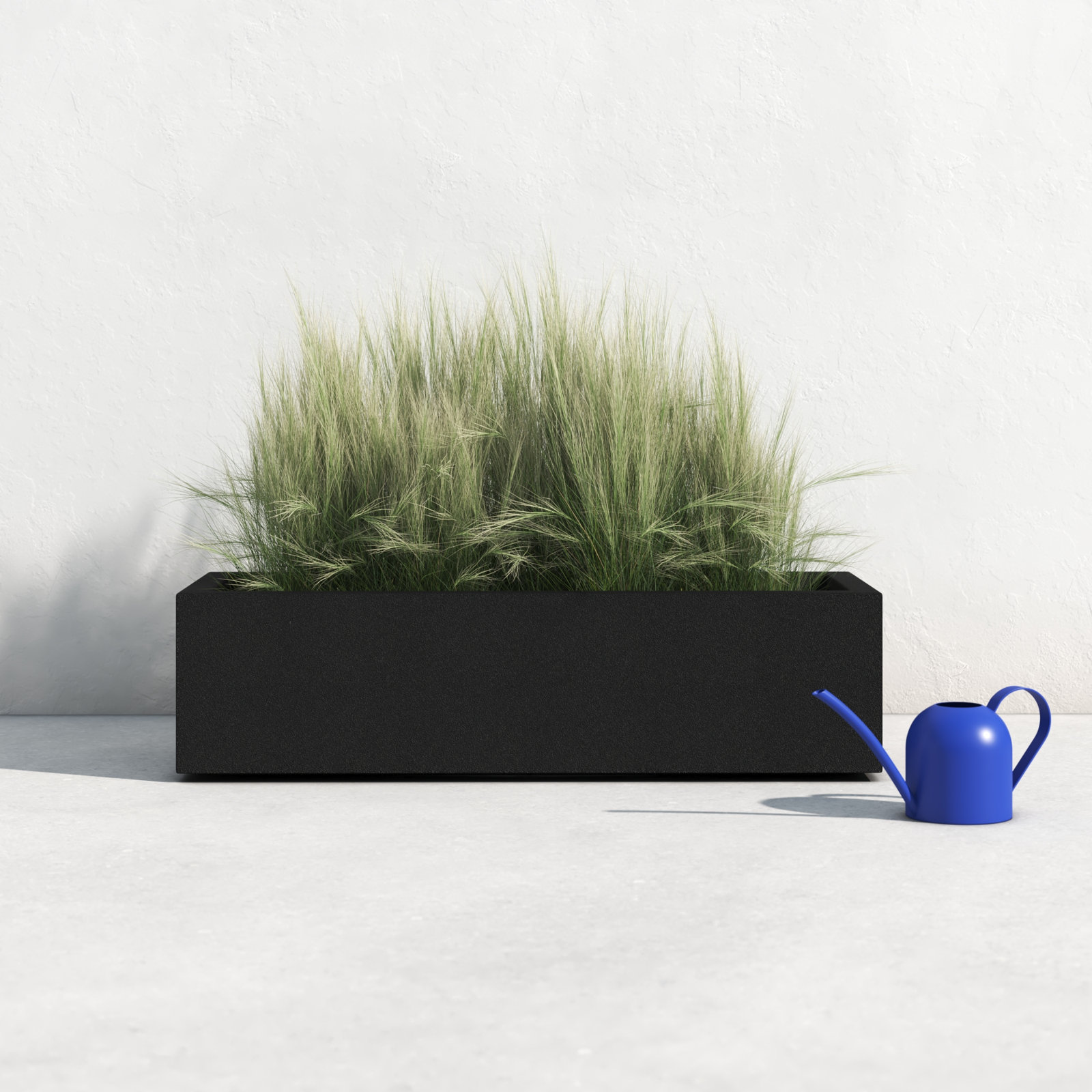 Gita Planter Box, Black, 12" H x 46" W x 17" D