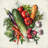 Veggies - White Framed Canvas for Stylish Home Decor
