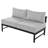 Spacious U-shaped Patio Sofas, Modern Iron Frame With Cushions For Garden