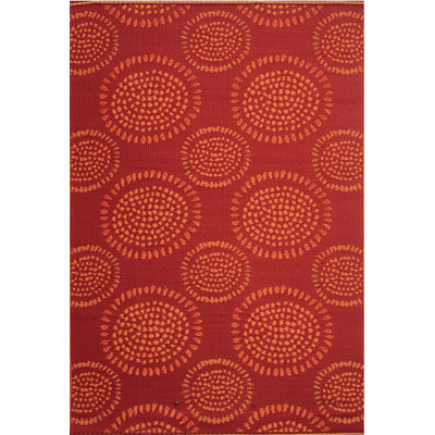 Molly Red Indoor/Outdoor Area Rug - Reversible, UV Resistant, 100% Recycled Material