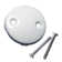 3-1/8" Two-Hole Bathtub Overflow Faceplate and Screws