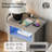  2 -Drawer Nightstand With Charging Station And Led Lights, Bed Side Table And End Table With Open Storage-1923474021