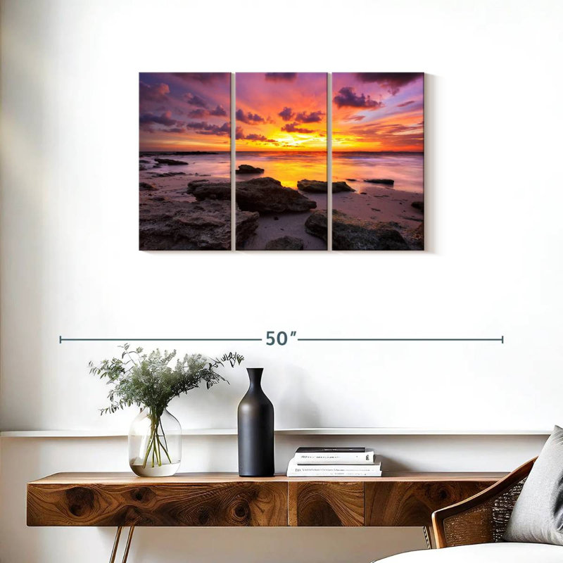 Coucher de soleil à couper le souffle, H 20 po x l 33 po