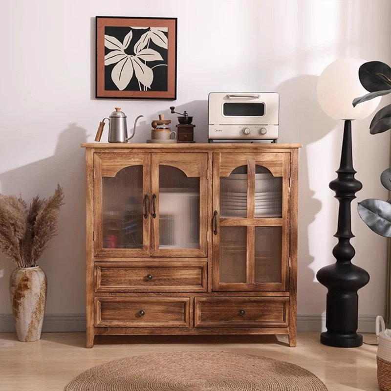 Light Coffee Solid Wood Sideboard