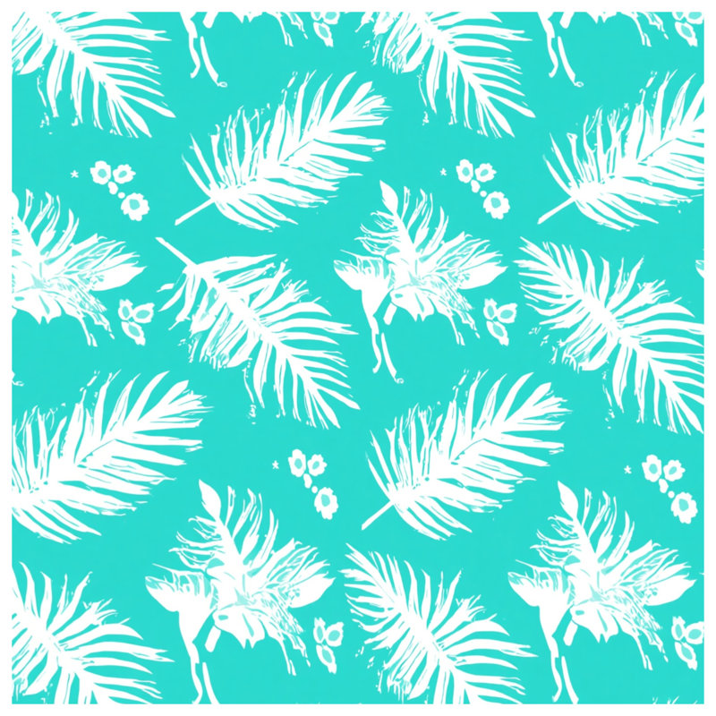 Housses de couette feuilles de palmier tropicales, Lit simple