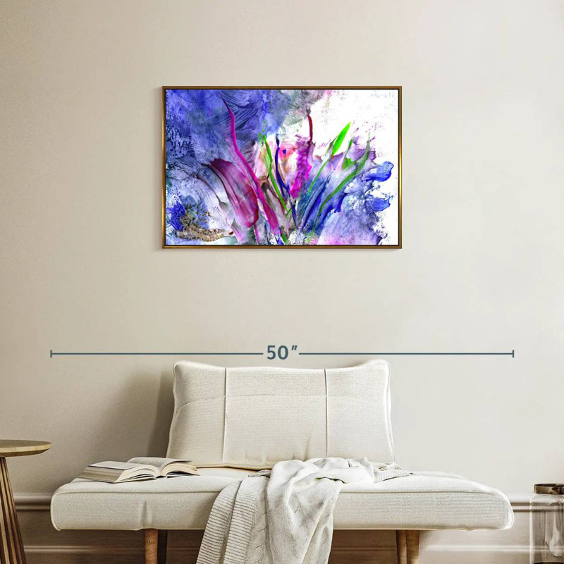 Syd Flower, Floating Frame Gold, 31" X 21"