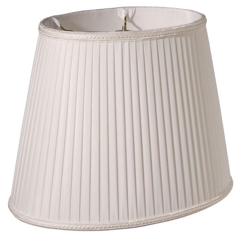 Abat-jour ovale Shantung, H 9 po x l 12 po x P 9 po, Blanc
