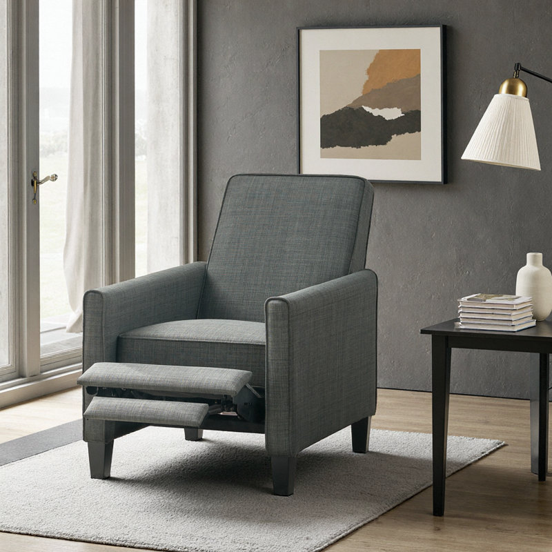 Fauteuil inclinable ultra-confortable 27,5 po avec pieds en hêtre massif | Canapé réglable à 3 positions pour le salon et la chambre à coucher