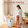 Single Touch Towel And Blanket Warmer With Fragrant Disc Holder And LED Ring, Perfect Size For Two Large Bath Towels, Automatically Shut Off Feature, Built-In Timer For 15-60 Minutes