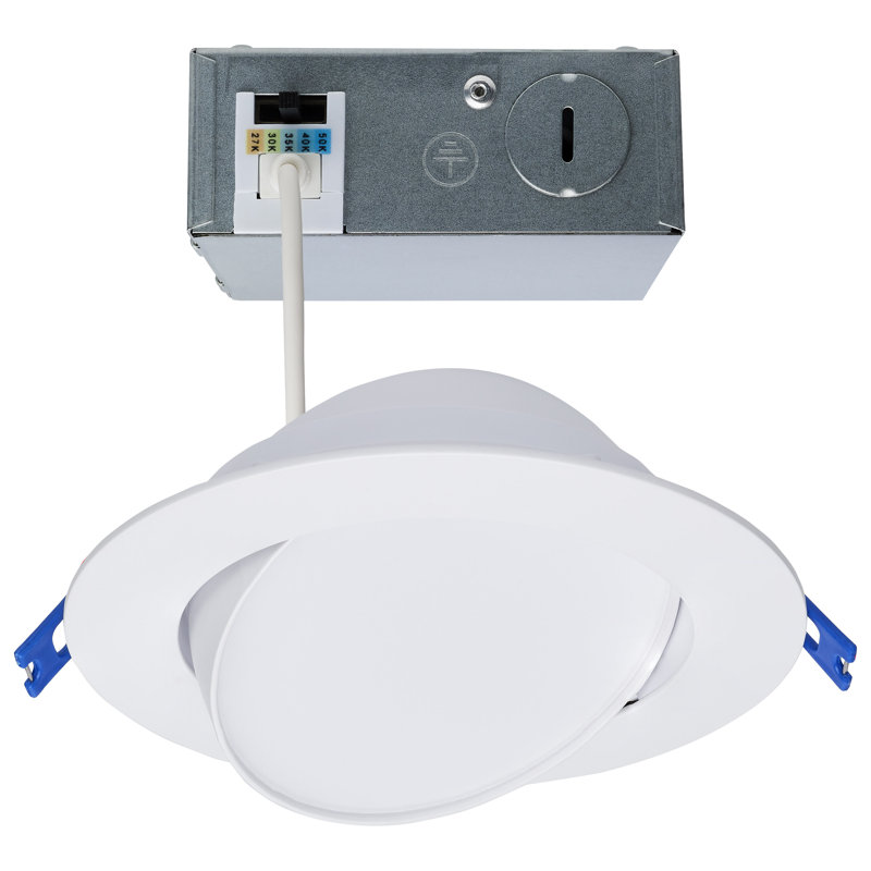 6'' Selectable Color Temperature 14 Watt Dimmable IC Rated LED Canless Recessed Lighting Kit