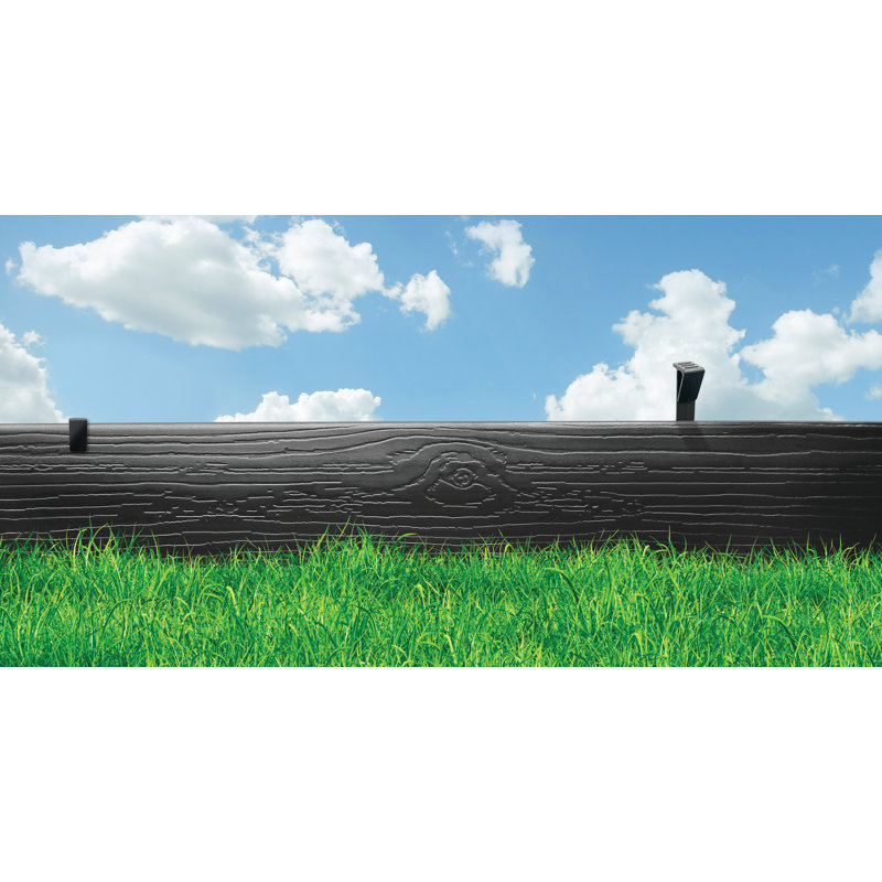 Master Mark 40 ft. Black Plastic Lawn Edging with Stakes