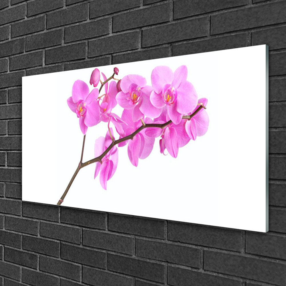 Glasbild Blumen Floral