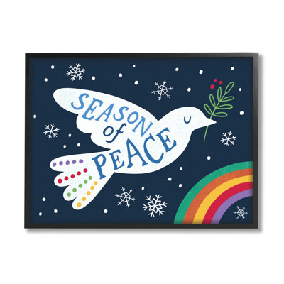 «Season of Peace Expression White Dove Over Rainbow» par Nina Seven - impression sur toile