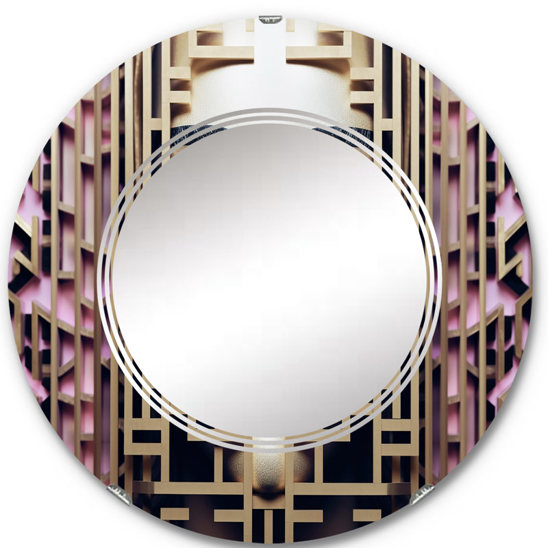 Desinata - Miroir mural moderne rond, 24 po x 24 po