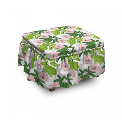 Housse pour repose-pieds à la main hibiscus flore