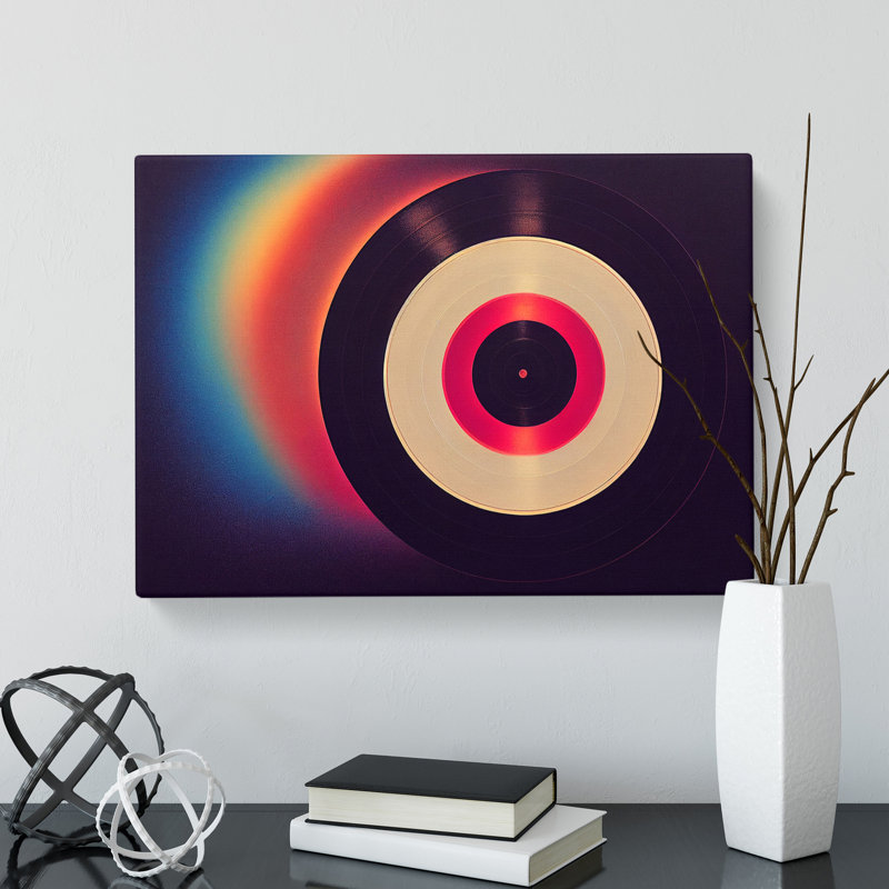 Special Vinyl Record Art Abstract - Wrapped Canvas Print, 35cm H x 50cm W x 3cm D