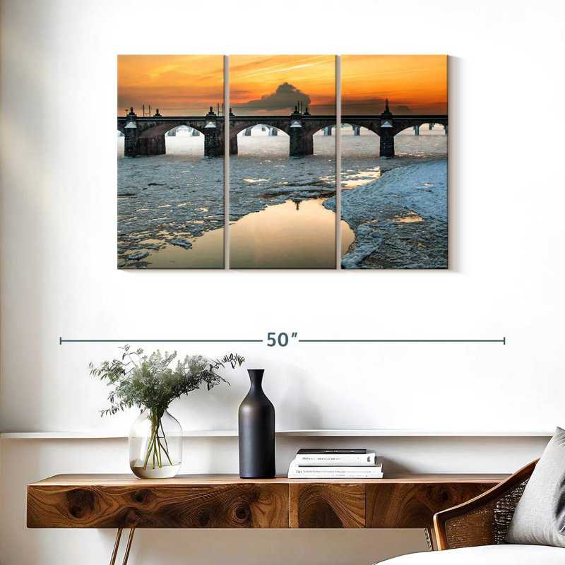 Icy Susquehanna River, 24" H x 38" W