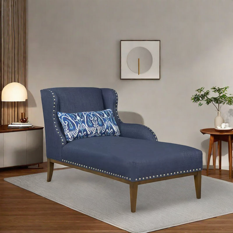 Chaise moderne de style méditerranéen, Chaise longue à accoudoir gauche