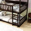 Lit simple superposé en bois d'hévéa simple avec garde-corps détachables, échelles pour lit de chambre à coucher, taille, échelles, garde-corps