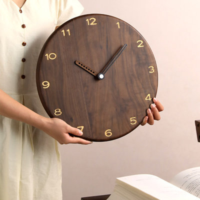 Solid Wood Analogue Wall Clock