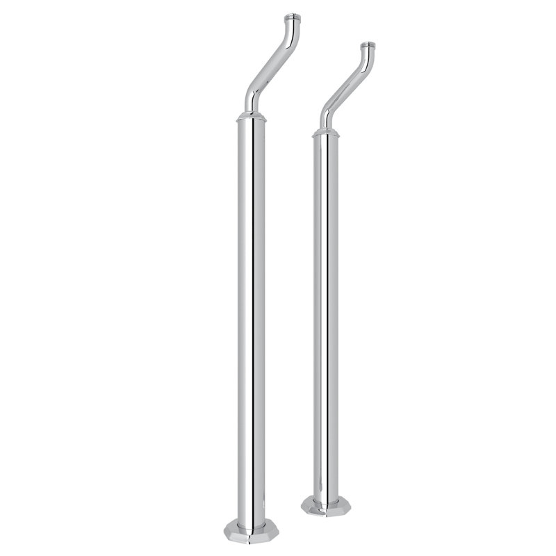Deco™ Floor Pillar Legs, Polished Chrome