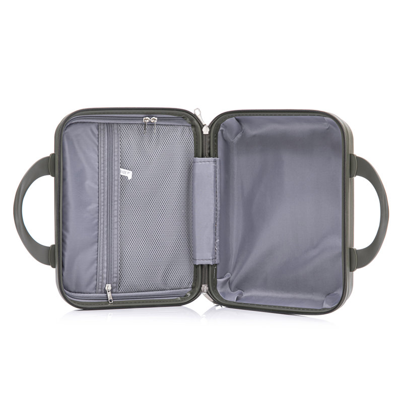 14 "/ 20" / 24 "/ 28" 4 pièces / ensemble dans un bagage à roulettes en PP, une valise de transport, une tringle en fer, une serrure à mot de passe à combinaison, un étui à cosmétiques de 14 po (vert)