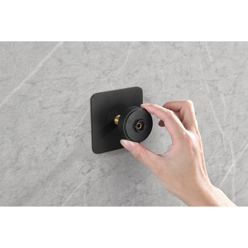 3/4" Cast Metal Volume Control Valve - Extra High Flow Shower Control, Brass Handle Adjustable, Corrosion Enhancement Treated Coating, Rust-, Easy Installation, Matt Black Master With Rate,