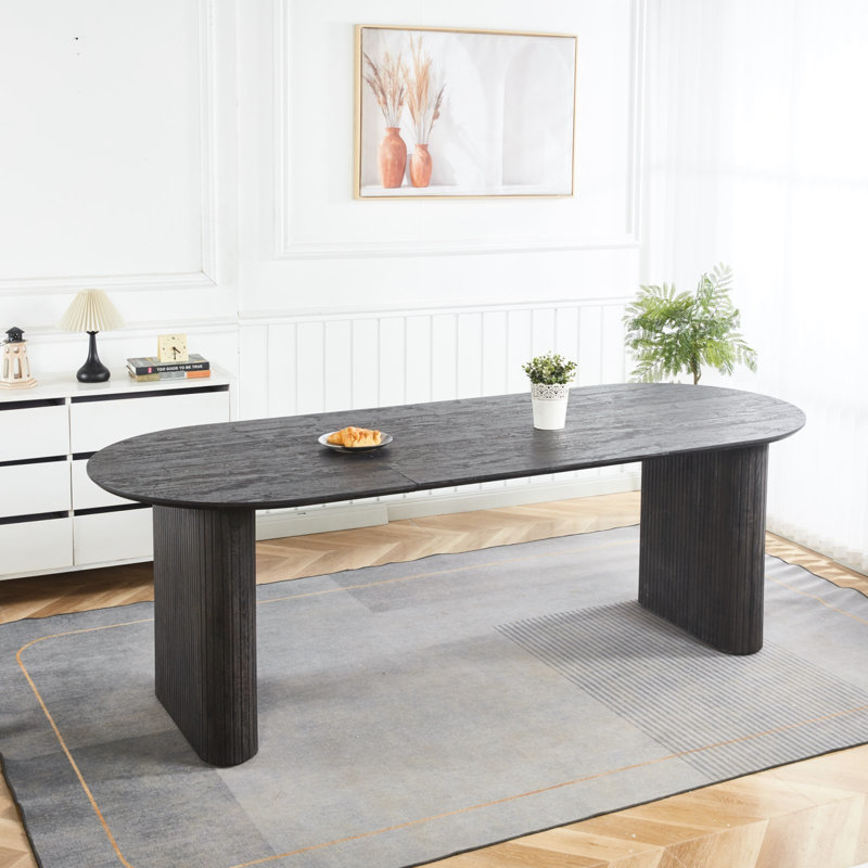 Black Extensible Coffee Table With Metal Legs, Suitable For Various Places, Simple Assembly Dining Stable And Perfect Office Room, Innovative Design Build