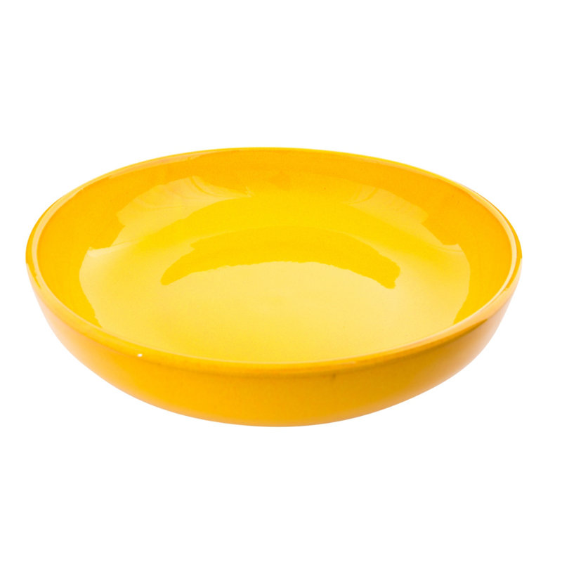 World Menagerie Michalak Ceramic Salad Bowl, Yellow