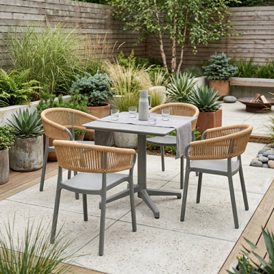 Plastic Patio Dining Set Table,