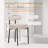 Boucle Dining Chairs Set of 4, Upholstered Dining Chairs with Black Metal Legs, Modern Dining Chair-1238874969