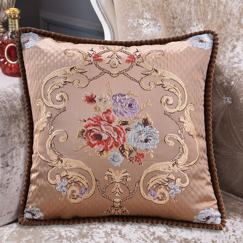 19 Inches 48cm Wide Wide Pack Of European Emboss Flower Pillows Sofa Waist Cushions Car Bedrooms Home Backrests Pillowcases