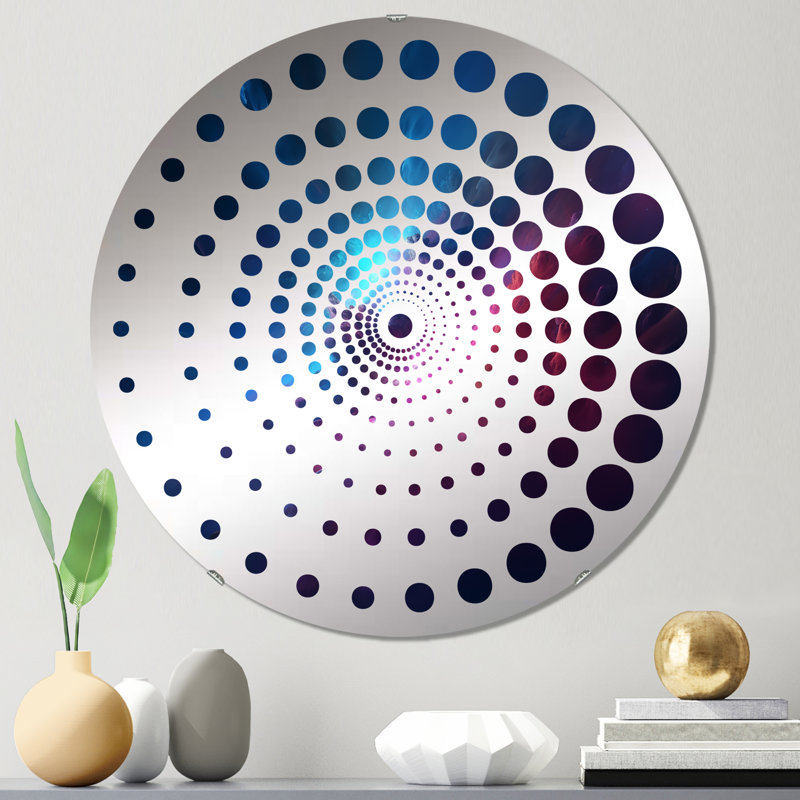Valts - Miroir mural spiralé, 23,6 po x 23,6 po