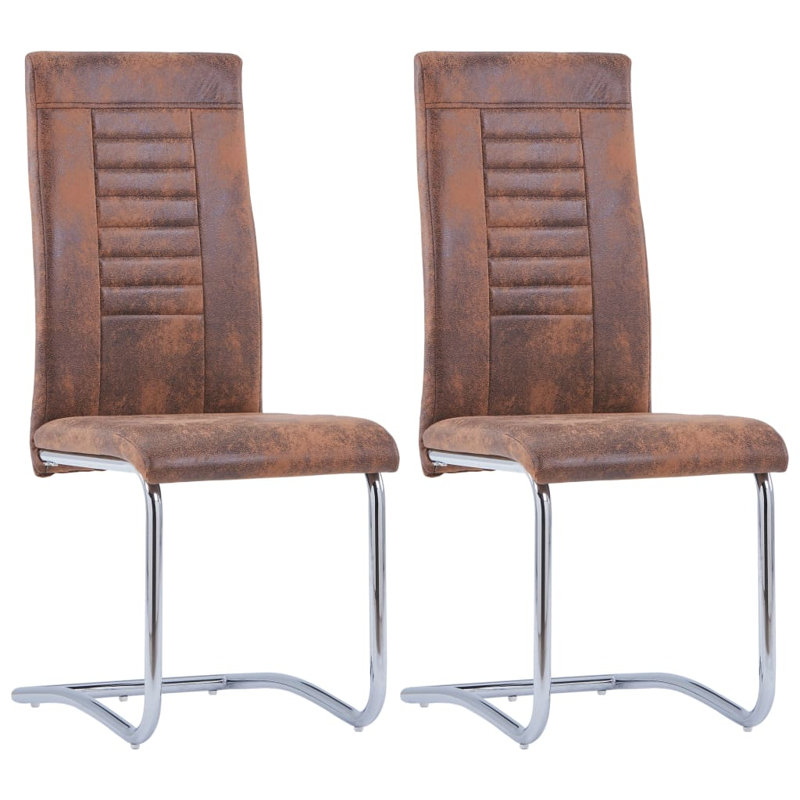 Binani 45cm H Upholstered Cantilever Chair, Brown