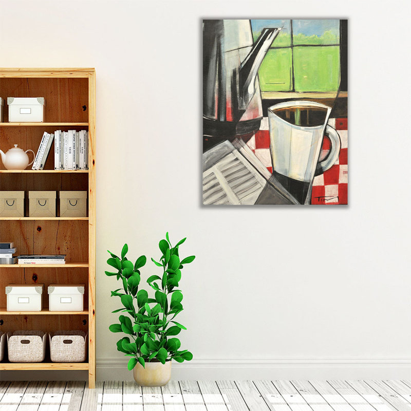 «Coffee And Morning News», reproduction d'art sur toile, H 45 po x l 36 po