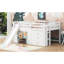 Lit mezzanine double pleine grandeur blanc avec glissière et trois tiroirs de rangement - Design moderne, matériaux, aucun sommier nécessaire, facile à installer