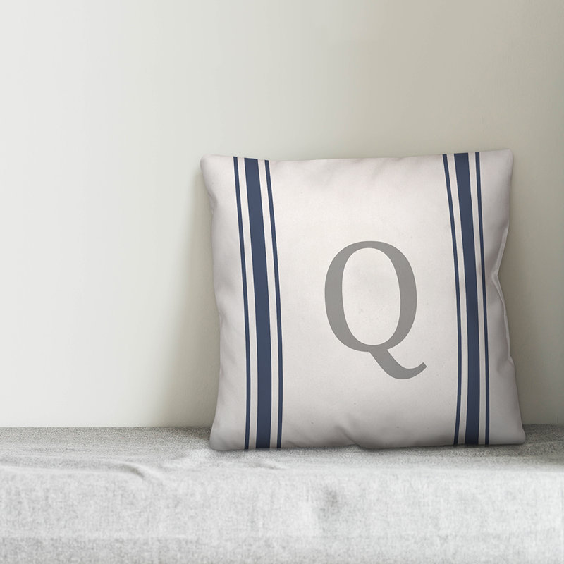 Striped Reversible Throw Pillow, Q