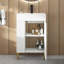 Meuble-lavabo simple autoportant de 22 po avec lavabo et rangement latéral