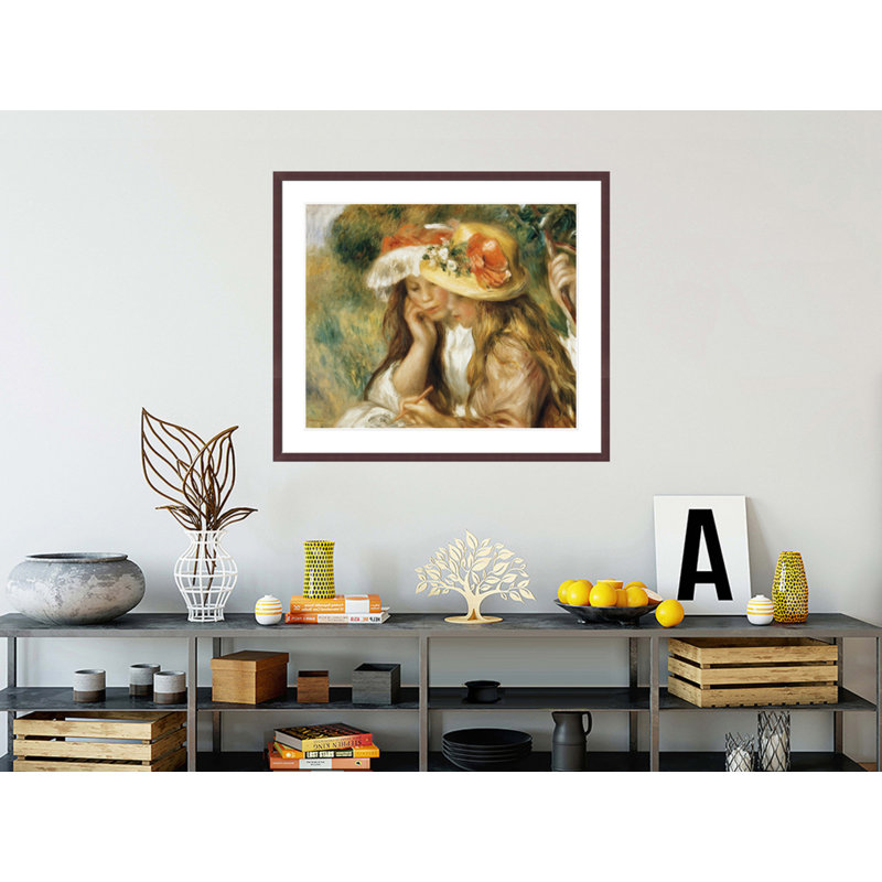Deux filles, dessin de Pierre-Auguste Renoir, impression giclée encadrée, H 33,5 po x l 38,89 po