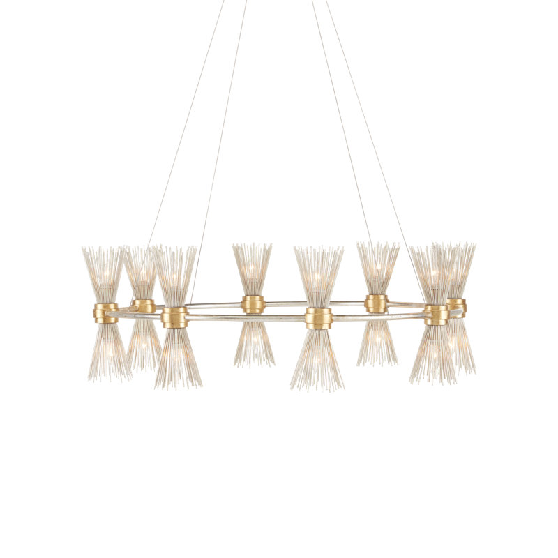 Lustre géométrique à abat-jour 16 lumières Novatude