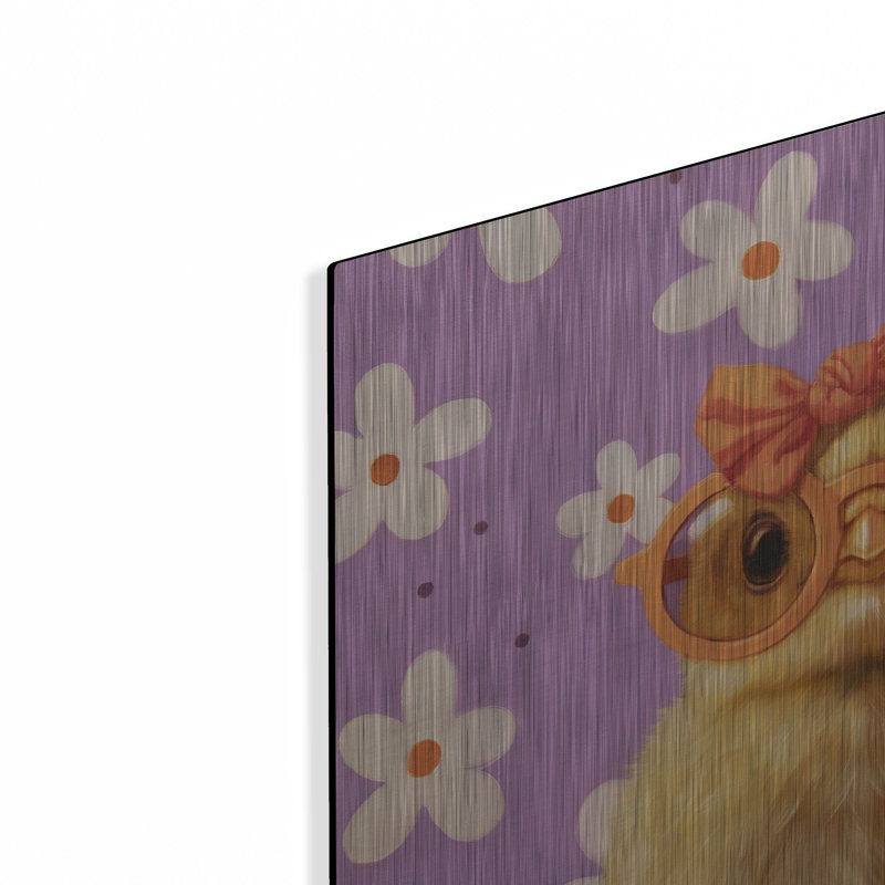 Art mural en métal luxueux «Bow Peep» par Lucia Heffernan, 24 po x 24 po, H 24 po x l 24 po