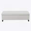 Banc de rangement rembourré avec repose-pieds, banc d'entrée, banc de bout de lit, repose-pieds repose-pieds pour chambre à coucher, gris clair, 300 lb-593477976