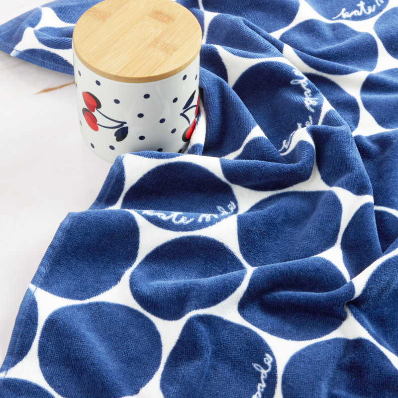 Loop And Dot Kitchen Towel Set, Blue