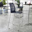 Tabouret de bar empilable avec dossier ventilé et repose-pieds intégré-112818890-112818891-112818894